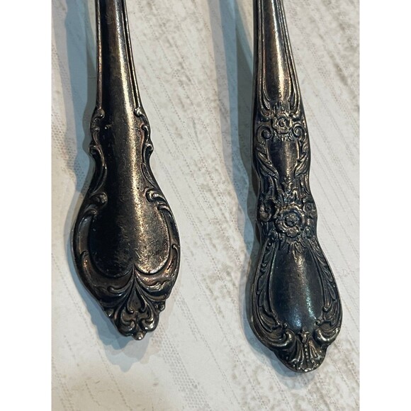 Vintage 1847 Rogers Bros Heritage Silverplate Baby Spoon Deepsilver fork - Picture 3 of 10